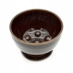 Ceramiczna miska do golenia brązowa