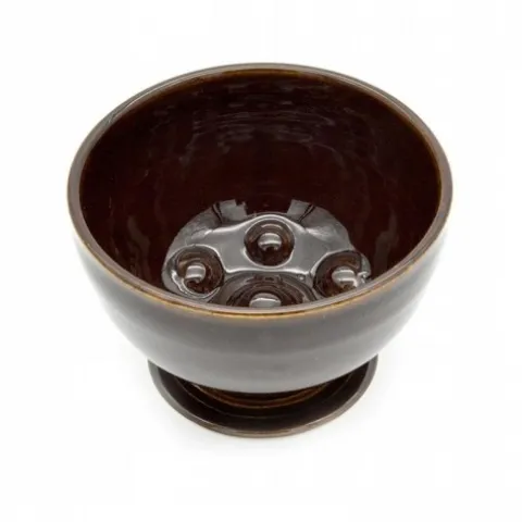 Ceramiczna miska do golenia brązowa