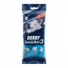 Jednorazowe maszynki do golenia Derby Samurai 3 opakowanie 5szt