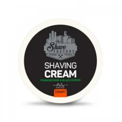 Krem do golenia The Shave Factory Frankincense & Black Pepper Shaving Cream 125 ml