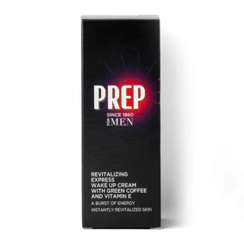 Krem nawilżający do twarzy Prep For Men Revitalizing Express Wake Up Facial Creamz ekstraktem z zielonej kawy i witaminą E 75Ml