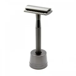 Maszynka do golenia ze stojakiem Shlyuz F-16 Gunmetal DE Safety Razor With Stand
