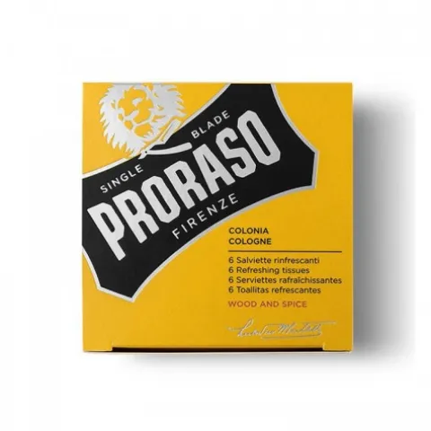 Odświeżające Chusteczki Proraso Wood & Spice 6 Szt.