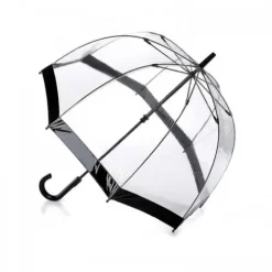 Parasolka damska przeźroczysta Fulton Birdcage-1 Black L04 (6F001)