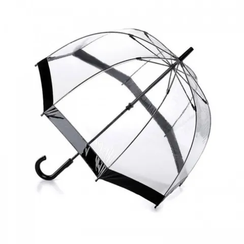 Parasolka damska przeźroczysta Fulton Birdcage-1 Black L04 (6F001)