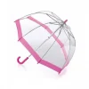 Parasolka damska przeźroczysta Fulton Birdcage-1 Pink L041 (6F022)