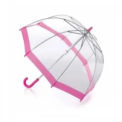 Parasolka damska przeźroczysta Fulton Birdcage-1 Pink L041 (6F022)
