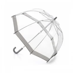Parasolka damska przeźroczysta Fulton Birdcage-1 Silver L041 (6F003)