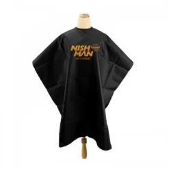 Peleryna fryzjerska Nishman Barber Cape Black