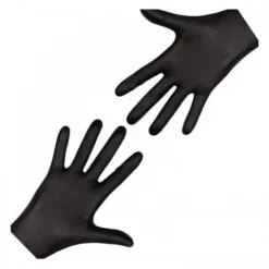 Rękawice nitrylowe bez pudru Mercator Nitrylex Black Protective Gloves rozmiar L