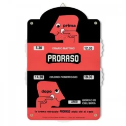 Tabliczka na drzwi Proraso Prima&Dopo Opening Hours