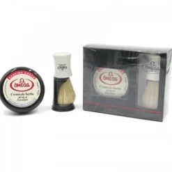 Zestaw do golenia Omega 59.81819 (Krem do golenia, pędzel i stojak)